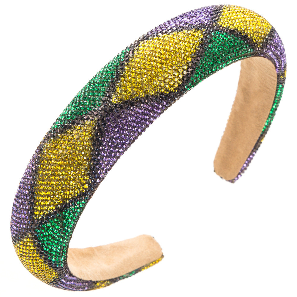 Wholesale Carnival Baroque Super Flash Full Diamond Party Headband